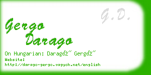 gergo darago business card